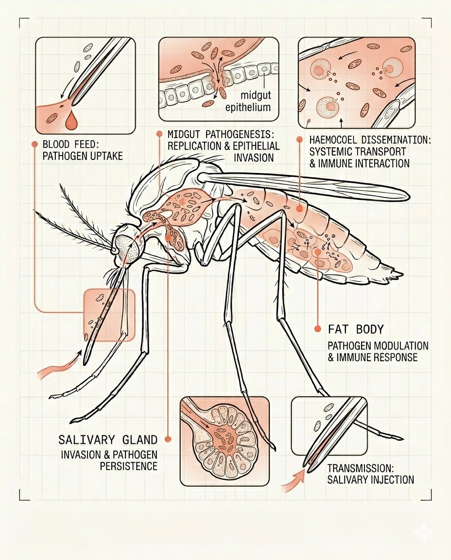 Vector–pathogen interface illustration